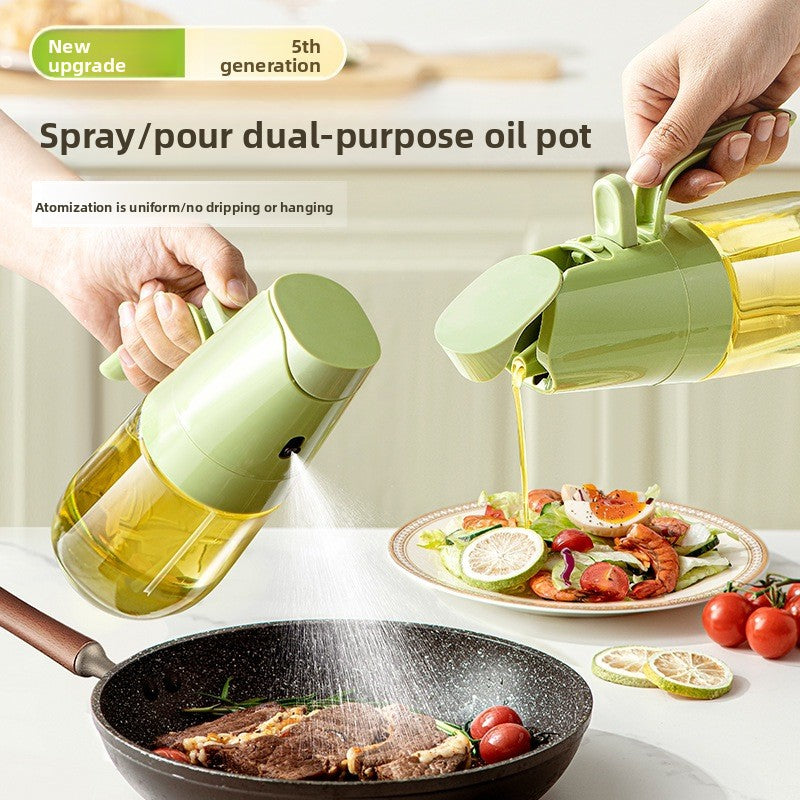 Dual-Function Glass Oil Dispenser Bottle