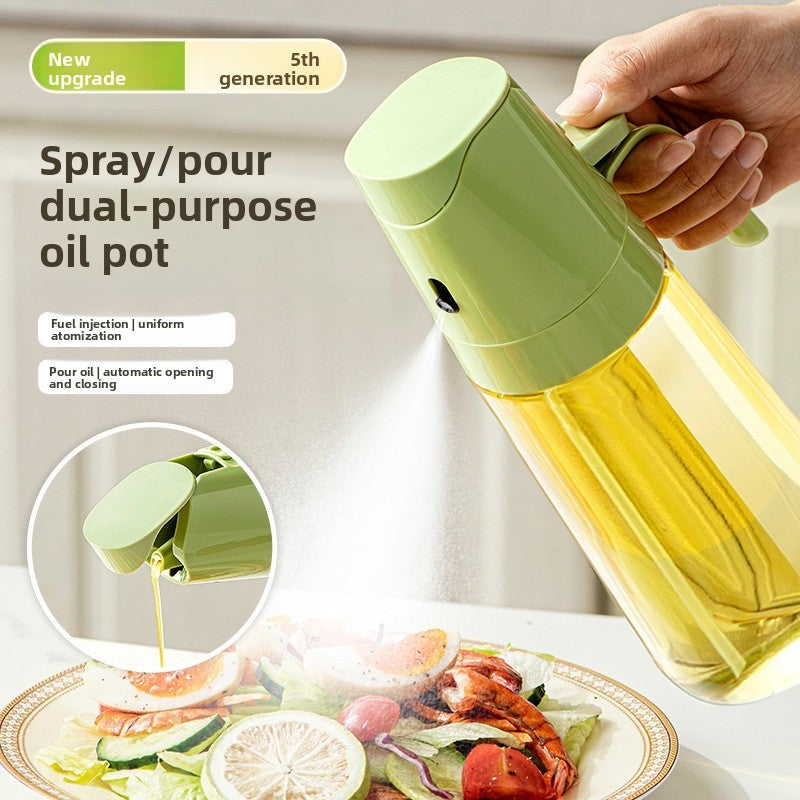 Dual-Function Glass Oil Dispenser Bottle